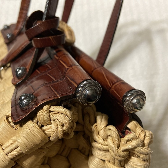 RARE vintage Brighton Woven “Ruth” straw natural  bag - Picture 16 of 16